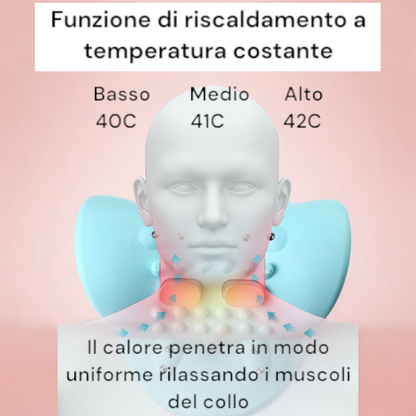 Cuscino massaggiante con trazione cervicale