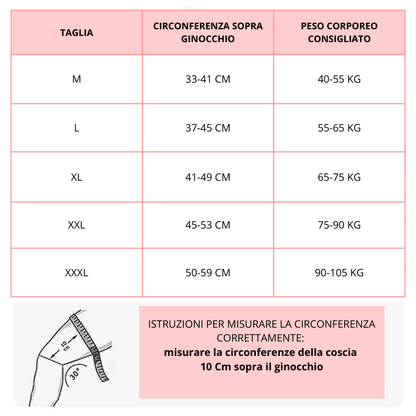 Ausilio per Supporto ginocchio con chiusura regolabile